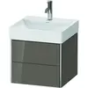 Image de Duravit, Meuble sous-lavabo, XSquare meuble-lavabo mural 48,4x46,0 cm, 2 tiroirs, pour lavabo DuraSquare 235350 (48.40 x 39.70 x 46 cm)
