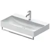 Image de Duravit, Porte-serviettes + crochets pour serviettes, Porte-serviettes DURASQUARE pour lavabo 746mm chromé