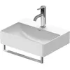 Image de Duravit, Porte-serviettes + crochets pour serviettes, Porte-serviettes DURASQUARE pour lavabo 399mm chromé