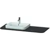 Image de Duravit, Console de lavabo, Happy D.2 Plus Console HP031K, 1300x550 mm, 1 découpe à gauche, pour pied de lavabo HP4932