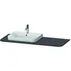 Image de Duravit, Console de lavabo, Happy D.2 Plus Console HP031K, 1300x550 mm, 1 découpe à gauche, pour pied de lavabo HP4932