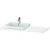 Image de Duravit, Console de lavabo, Happy D.2 Plus Console HP031K, 1300x550 mm, 1 découpe à gauche, pour pied de lavabo HP4932