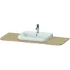 Image de Duravit, Console de lavabo, Happy D.2 Plus Console HP031K, 1300x550 mm, 1 découpe au milieu, pour lavabo base HP4932, H
