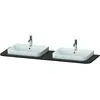 Image de Duravit, Console de lavabo, Happy D.2 Plus Console avec deux découpes 160 x 55 cm noyer brossé sans lavabo