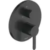 Image de Duravit, Robinetterie de salle de bains, Mitigeur monocommande de douche C.1 UP avec inverseur rond noir mat