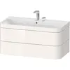 Image de Duravit, Ensemble de meubles de salle de bain, Happy D.2 Plus c-bonded Set suspendu, 975x490mm, 2 tiroirs, 2 trous pour robinetterie, HP4638E2222