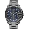 Image de Diesel, Montre, Mega Chief, Gris, Bleu, Argent, (Chronographe, Horloge analogique, 51 mm)