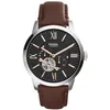 Image de Fossil Montre Townsman automatique en cuir Brun