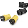 Image de Kärcher Ensemble de brosses rondes, Nettoyeur vapeur : accessoires, Noir, Jaune