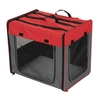 Image de Niche pliable First Class Basic taille M l 46 x P 61 x H 53,5 cm, rouge/gris - pour chien