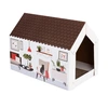 Image de Maisonnette Home XL Hiver avec griffoir pour chat - L 58 x l 36 x H 41 cm