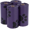 Image de 4 rouleaux de 15 sacs à excréments parfumés, coloris violet, senteur lavande