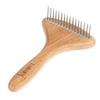 Image de Étrille en bambou avec dents rotatives kooa pour chien - L 17,5 x l 10 cm