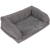 Image de Canapé orthopédique gris pour chien - housse de rechange, gris foncé, taille L