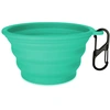 Image de Gamelle de voyage en silicone TIAKI , turquoise pour chien et chat - 500 mL