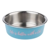 Image de Gamelle en inox TIAKI "Better With A Cat" pour chat - capacité : 450 mL, 14 cm de diamètre