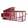 Image de Poulailler en bois TIAKI avec roues 236,6 x 78 x 114,4 cm poules