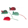 Image de Lot de jouets de Noël en forme de souris TIAKI pour chat - 4 souris