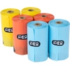 Image de Sacs multicolores pour déjections canines TIAKI 6 rouleaux de 20 sacs