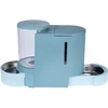 Image de Distributeur d'eau et de nourriture TIAKI, bleu clair pour chien et chat - jusqu'à 2,65 kg de croquettes et 6 L d'eau