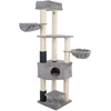 Image de zooplus Basics Arbre à chat XXL 50x50x200cm, gris chat