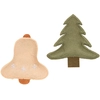 Image de TIAKI Set de jouets pour chats Arbre de Noël & Jeu de 2 clochettes