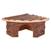 Image de Maisonnette d'angle pour rongeur et lapin L 32 x l 21/21 x H 13 cm