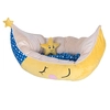 Image de Panier Chat Forme lune Peluche L73xl41xH17 cm Panier Lune original pour chat