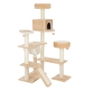 Image de Arbre à chat Maison en pain d'épice avec échelle beige