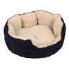 Image de Panier Grand Chat Rebord haut Lavable à 30°C L60xl55xH22 cm Noir/Beige Panier Cozy Kingdom