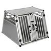 Image de Cage de transport double AluRide pour chien (taille L) l 80 x P 92 x H 65 cm