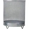 Image de HP Autozubehör Corbeille à déchets H600xD500 mm 118 l Grillage métallique galvanisé avec 4 pieds, Poubelle, Argent