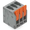 Image de Wago Borne pour circuits imprimés avec levier, Câble + prise électronique, Gris