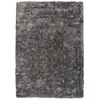 Image de Tapis Shaggy Fait Main "Diamond" Gris Blanc 80 x 150 cm