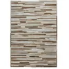 Image de Tapis Tissé en Cuir Fait Main "Lavish" Crème 160 x 230 cm