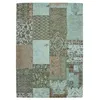 Image de Tapis Tissé Vintage Patchwork "Symphony" Turquoise 80 x 150 cm