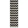 Image de Tapis Géométrique à Poils Courts Manolya Noir 80 x 150 cm