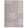 Image de Tapis Tissé Géométrique à Poils Courts "Lina" Taupe 80 x 150 cm