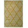 Image de Tapis Géométrique à Poils Courts "Luxury II" Jaune 160 x 230 cm