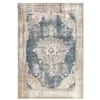 Image de Tapis Imprimé Antique "Vintage" Beige & Bleu 140 x 200 cm