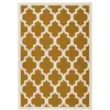 Image de Tapis Vintage à Poils Courts "Manolya" Or & Ivoire 80 x 150 cm