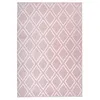 Image de Tapis Imprimé Losange Fait Main "Monroe III" Rose 81 x 150 cm