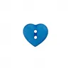 Image de Carte de 3 boutons Coeur 2 trous Bleu moyen 15mm - Union Knopf(...) -