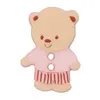 Image de Carte de 3 boutons Ourson blanc 15mm - Union Knopf(...) - Rose