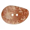 Image de Carte de 1 bouton galet navette acajou 2 trous 54mm - Union Knopf(...) - Marron