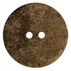 Image de Carte de 1 bouton galet rond taupe 2 trous 40mm - Union Knopf(...) - Marron
