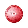 Image de Carte de 3 boutons fantaisies rond 2 trous Rouge 23mm - Union Knopf(...) -