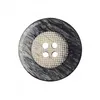 Image de Carte de 4 boutons Panier rond 4 trous Gris 18mm - Union Knopf(...) -