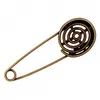 Image de Epingle à Kilt spirale brute Laiton vieilli 75 MM X 1 - Union Knopf(...) - Marron