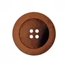 Image de Carte de 4 boutons Fantaisies Rond Marron 4 trous 15mm - Union Knopf(...) -